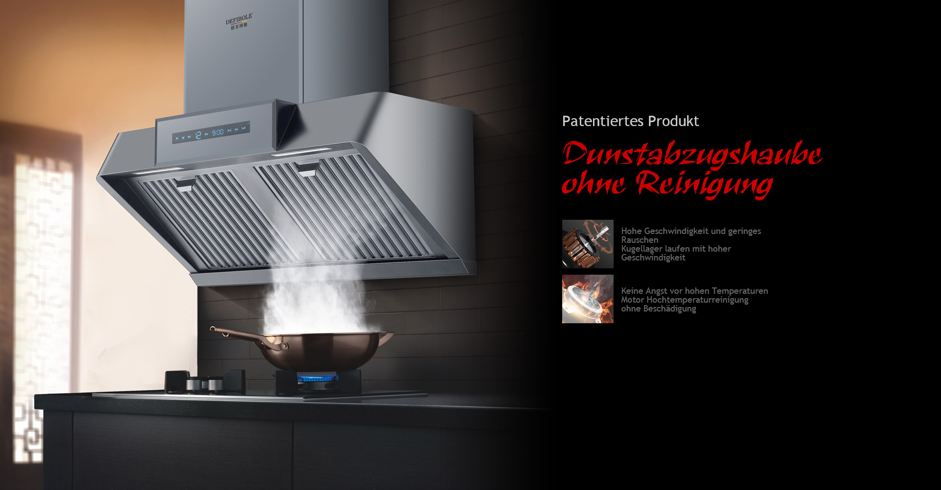 Dunstabzugshaube ohne Reinigung